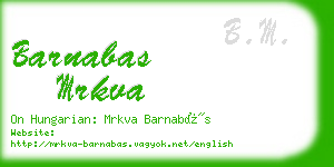 barnabas mrkva business card